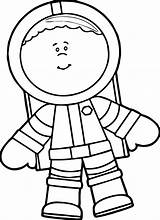 Astronaut Coloring Pages Preschool Boy Cute Space Cool Boys sketch template