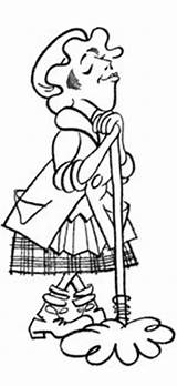 Coloring Pages Scrub Woman sketch template