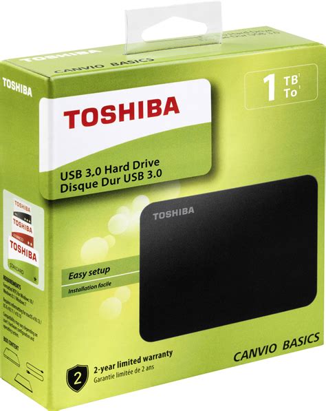 toshiba hdtbekaa canvio basics  external hard drive  tb matt black usb  conradcom