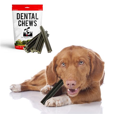 usa   green dental chew sticks treats  dogs protein peppermint