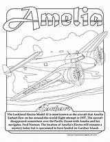 Earhart Getdrawings Printables Airplanes Airports sketch template