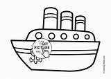 Ship Coloring Transportation Pages Kids Printable Big Printables Steamship Book Boat Cartoon Wuppsy Designlooter Limo Children Drawing Easy Gif 67kb sketch template