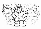 Cold Winter Coloring Weather sketch template