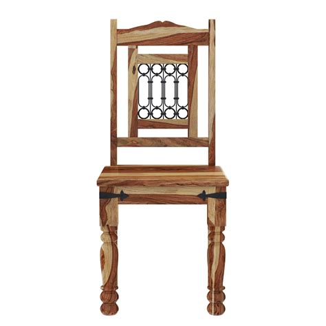 peoria solid wood wrought iron rustic kitchen dining chair