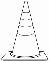 Caution Cone Clipart Cones Traffic Colour Cliparts Library sketch template