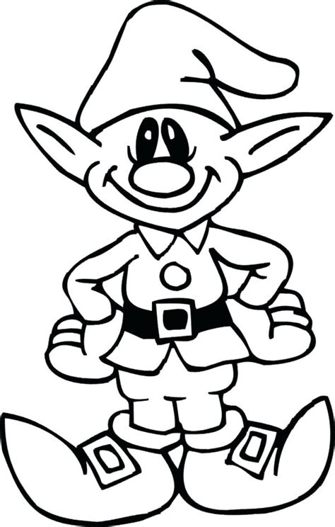 elf coloring pages    clipartmag