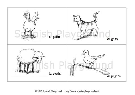 spanish printable animal cards animal pictures picture cards animals