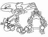 Coloring Pokemon Pages Groudon Popular Advanced sketch template