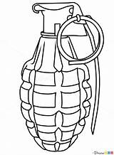 Grenade Drawing Guns Draw Tattoo Pistols Drawings Something Tutorials Coloring Pages Pistol Drawdoo Pencil Tattoos Grenades Portal Sketch Step Military sketch template