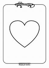 Heart Shapes Coloring Easy Toddlers Print Pages Kids Simple sketch template