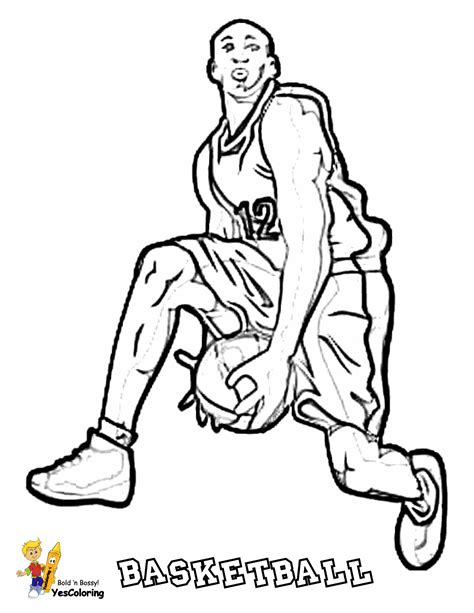 big boss basketball coloring pictures basketball players  mike