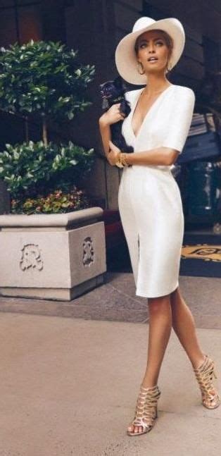 all white classic chic street style gold cage sandals fashion chic outfits style
