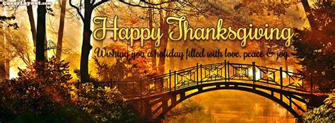 happy thanksgiving wishing love peace joy facebook cover