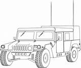 Humvee Hummer Coloring Military Pages Categories sketch template
