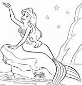 Coloring Mermaid Little Disney Pages Colouring Inkleur Adult Sheets Ariel Prentjies Barbie sketch template