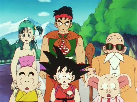 Bulma Yamcha Roshi Krillin Goku And Oolong Dragon Ball Z Dragon