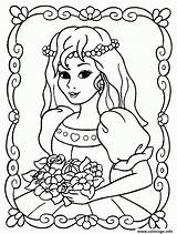 Coloriage Princesse sketch template