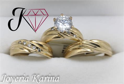 anillos de matrimonio de oro amarillo  joyeria karina