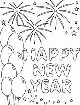Coloring Pages Years Printable Kids Year Happy Eve Sheets Print Fireworks sketch template