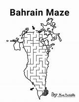 Bahrain Maze Mazes Printable Museprintables sketch template