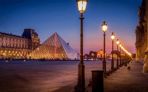 beautiful wallpaper hd night avenue street lights pyramid