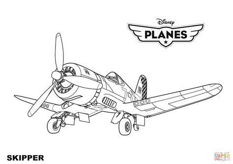 disney planes skipper coloring page  printable coloring pages