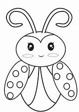 Ladybug Coloring Pages Bug Cute Lady Vw Printable Kids Girl Insect Color Ladybugs Book Getcolorings Preschoolers Getdrawings Birthday Stock Print sketch template
