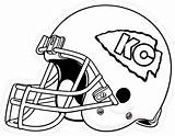 Coloring Pages Chiefs Kansas City Helmet Football Kc Drawing Nfl Team Logo Popular sketch template