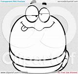 Chubby Worm Drunk Outlined Coloring Clipart Cartoon Vector Cory Thoman sketch template