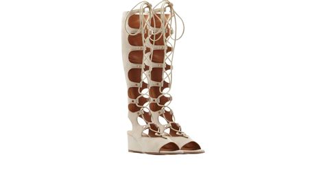 chloé foster wedge tall gladiator sandals 1 450 lace up sandals