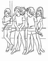 Coloring Girls Girl Pages Sheets Class Tween Kids Colouring Teen Printable Dance Group Tweens Young Friends Boys People Groups Teenage sketch template