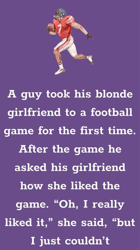 A Guy Took His Blonde Girlfriend To A Football Game For The First Time