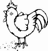 Chicken Coloring Pages Printable Chickens Clipart Hen Animated Line Rooster Animals Kleurplaten Cliparts Kip Kippen Kleurplaat Clip Breed Choosing When sketch template