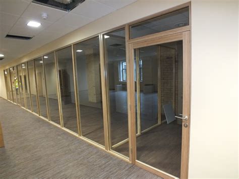 glass partition walls wood frame mendali