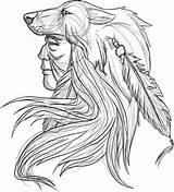Indios Headdress Indio Guerrero Skinwalker Crayon Indiaanse Tatoeages Coloriage Indians Americanos Updates sketch template
