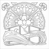 Mucha Alphonse Everfreecoloring Quilting Stencils sketch template