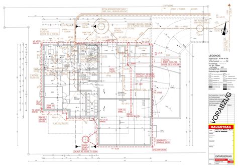 entwaesserungsplan  cad digitalisieren grundriss zeichnen bauplan