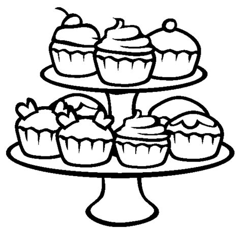 cupcakes printable coloring pages