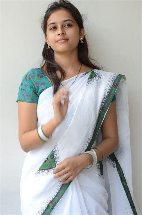 Sri Divya Gorgeous In White Saree Tollywood Image Spotlite