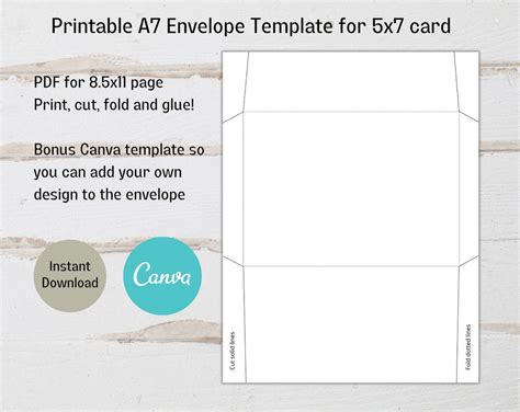printable  envelope template   card canva  envelope template
