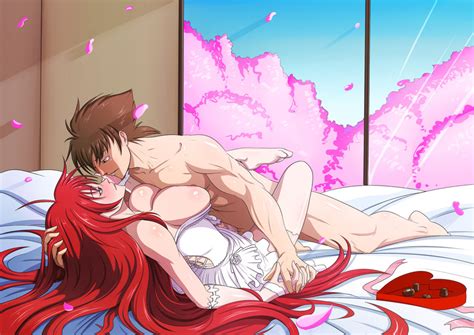 rias gremory and hyoudou issei high school dxd drawn by