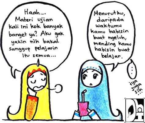 Contoh Gambar Kartun Muslimah Yang Mudah Digambar