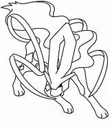 Suicune Coloring Colorare Legendary Lineart Ausmalen Pokémon Malvorlage Trickfilmfiguren Raikou Disegni Groudon Malvorlagen Arceus Kategorien sketch template
