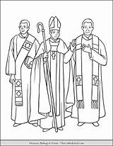 Priest Bishop Deacon Thecatholickid Sacerdote Priests Father Sakramente Priester Catecismo Template Católicos Catequesis Katholisch Saints sketch template