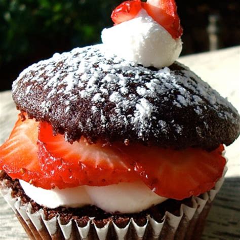 Chocolate Strawberry Shortcake Cupcakes Vegan