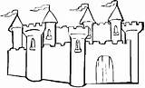 Castle Coloring Kids Pages Clipart Cliparts Library Printables Clip sketch template