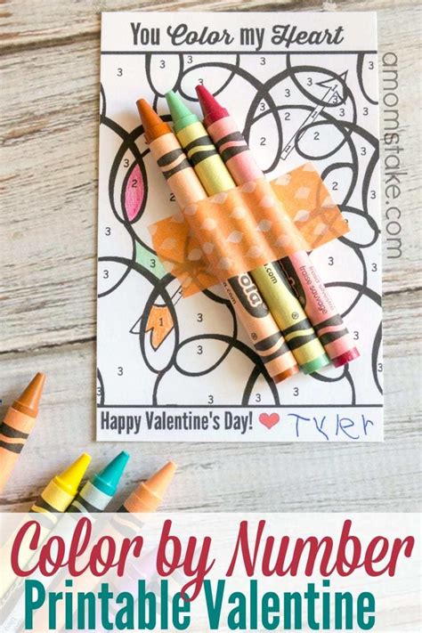 color  number printable valentine  moms