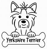 Yorkshire Yorkie Kolorowanki Yorki Yorkies Terriers Pets Teacup Bestcoloringpagesforkids sketch template