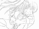 Manga Hugging sketch template