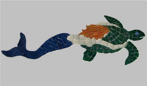 pin  elaine  mosaic mermaids pinterest